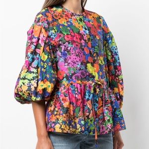 Stine Goya Ferrah top 60s allover floral M, NWT